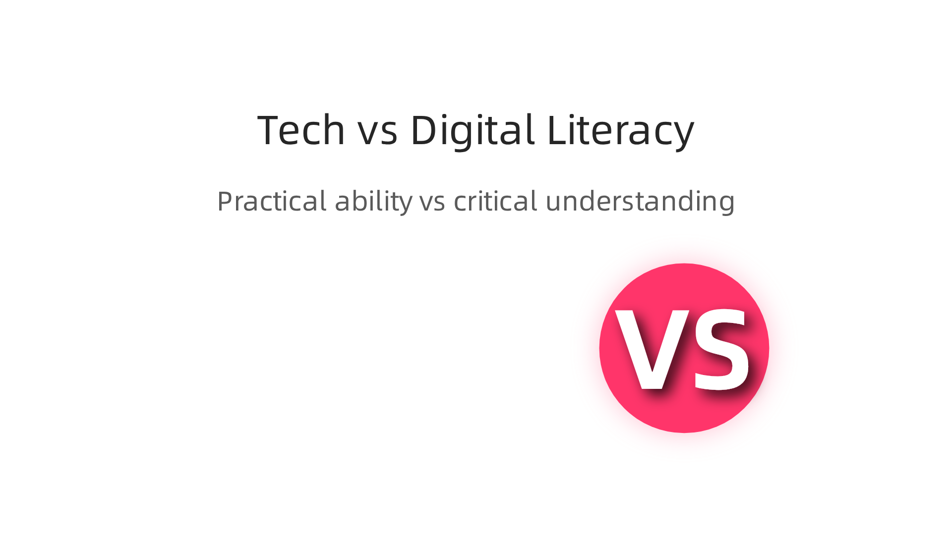 An infographic comparing the distinct meanings of 'tech-savvy' and 'digitally literate', emphasizing practical ability versus critical understanding.