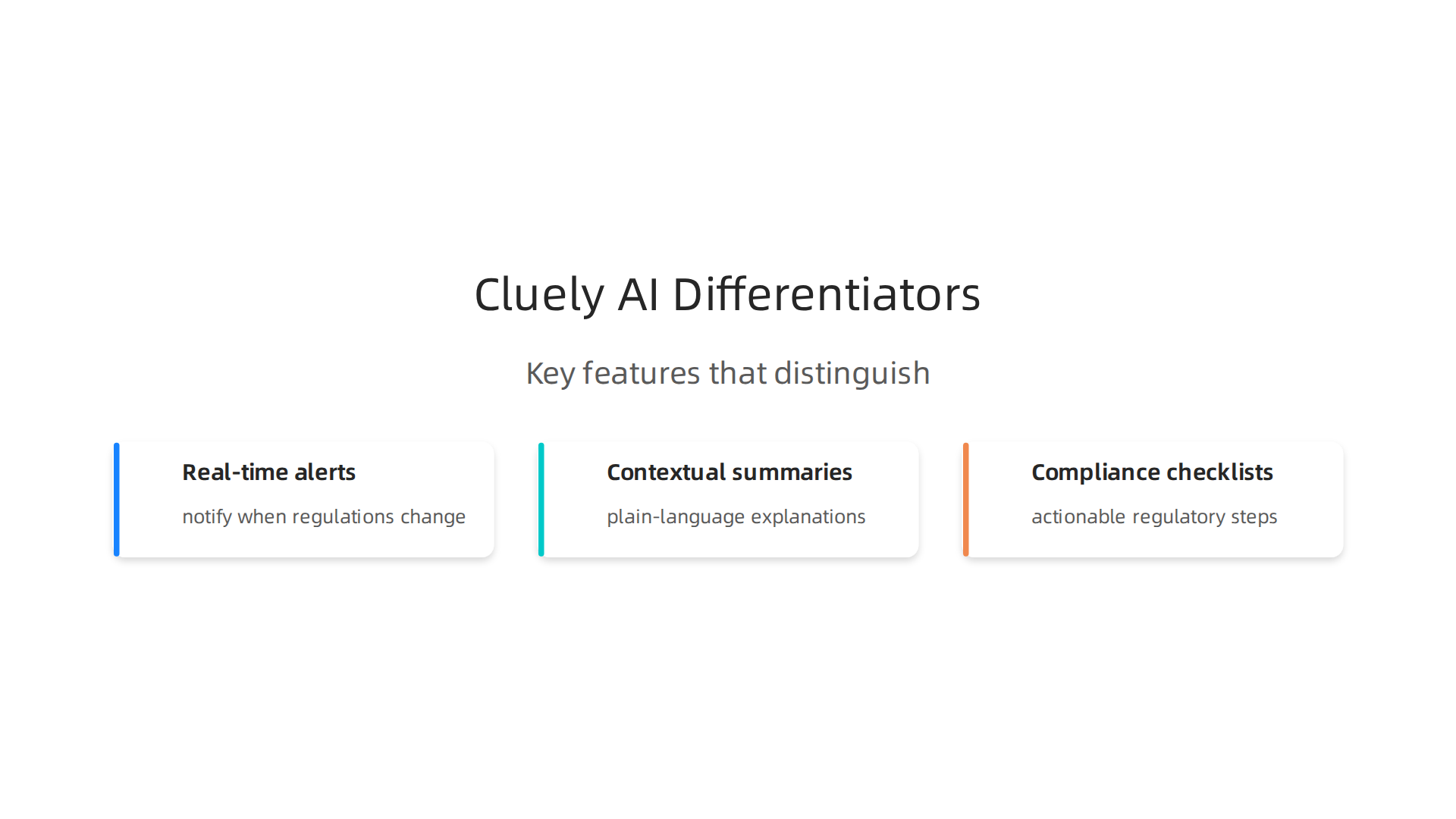 Key features that distinguish Cluely AI from general-purpose AI solutions.