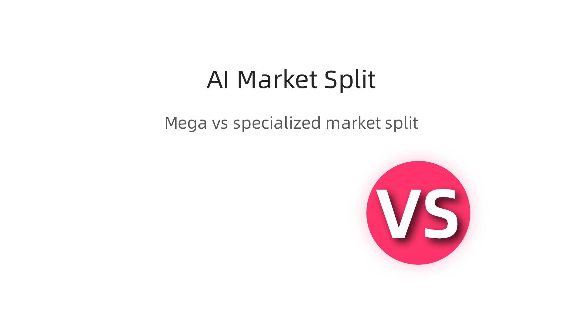 A visual representation of the commercial AI market split between general-purpose giants and specialized vertical solutions.