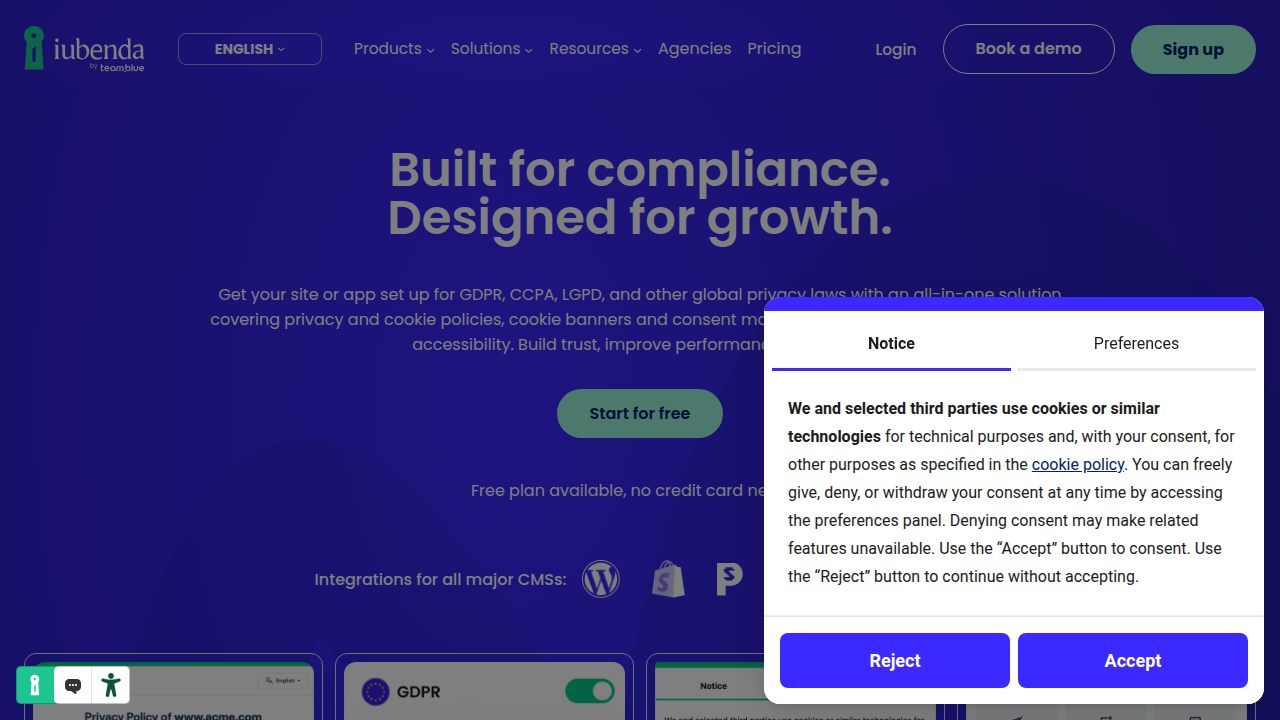A screenshot of Iubenda's website, a resource discussing the OECD's updated AI definition and its implications for EU law.