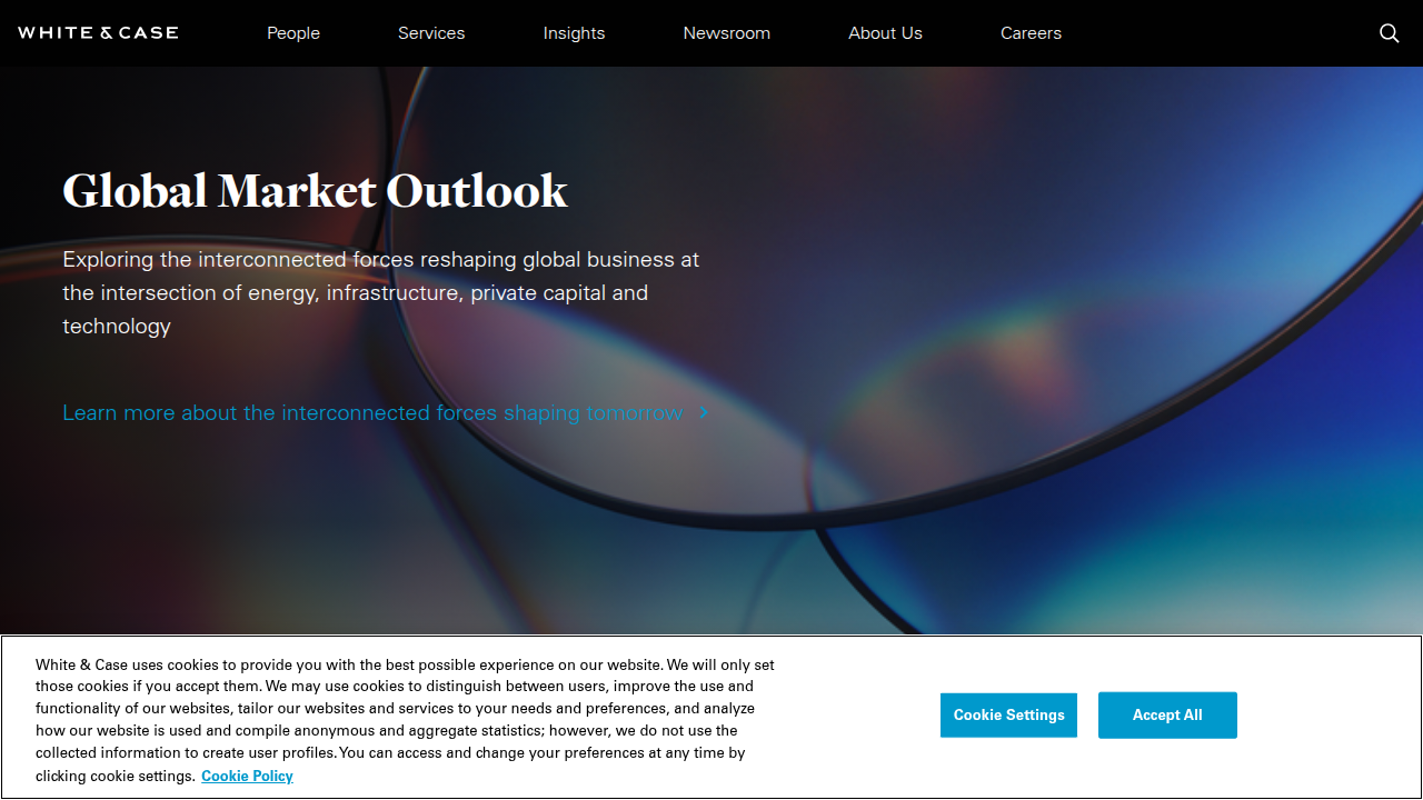 The White & Case law firm website, offering insights into global AI regulatory tracking.