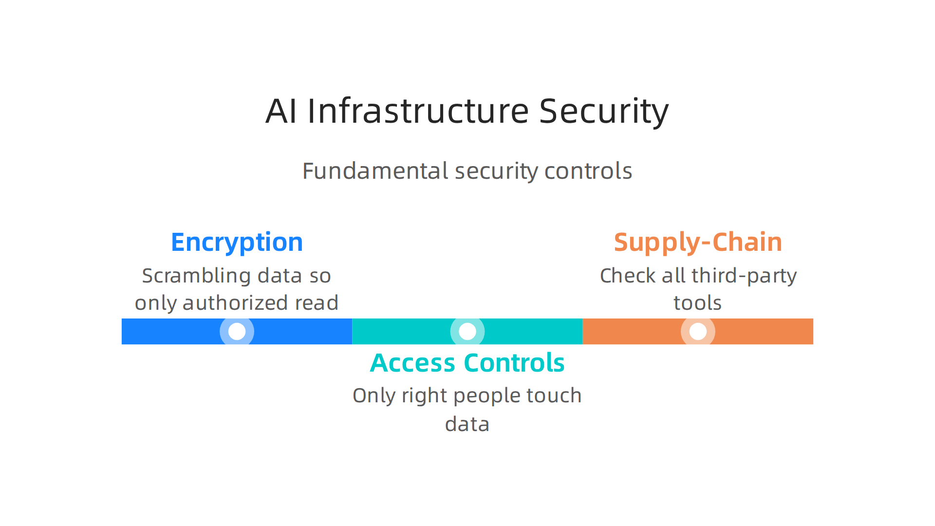 Fundamental security controls for protecting AI systems and data.