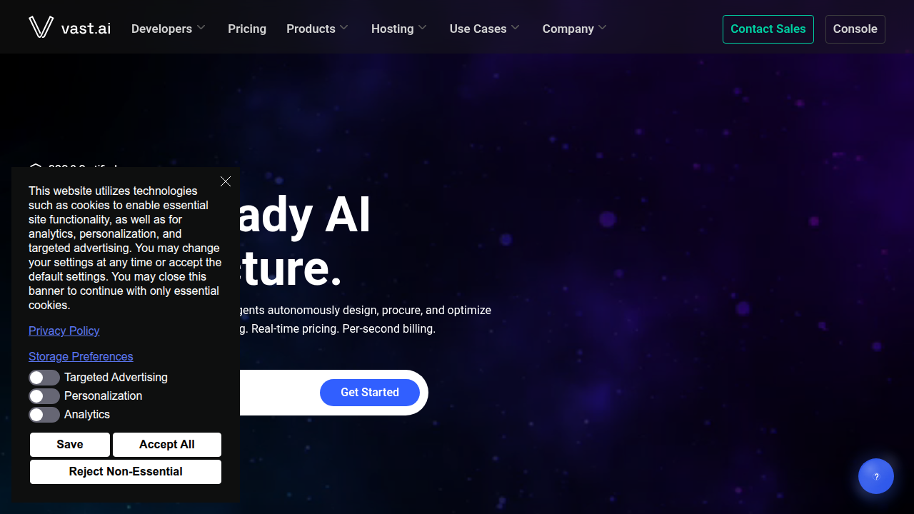 Explore Vast AI, a decentralized GPU marketplace offering competitive pricing for AI compute power.