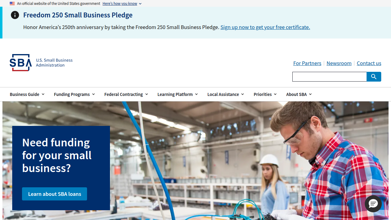 Explore the official U.S. Small Business Administration website for various funding programs and resources.