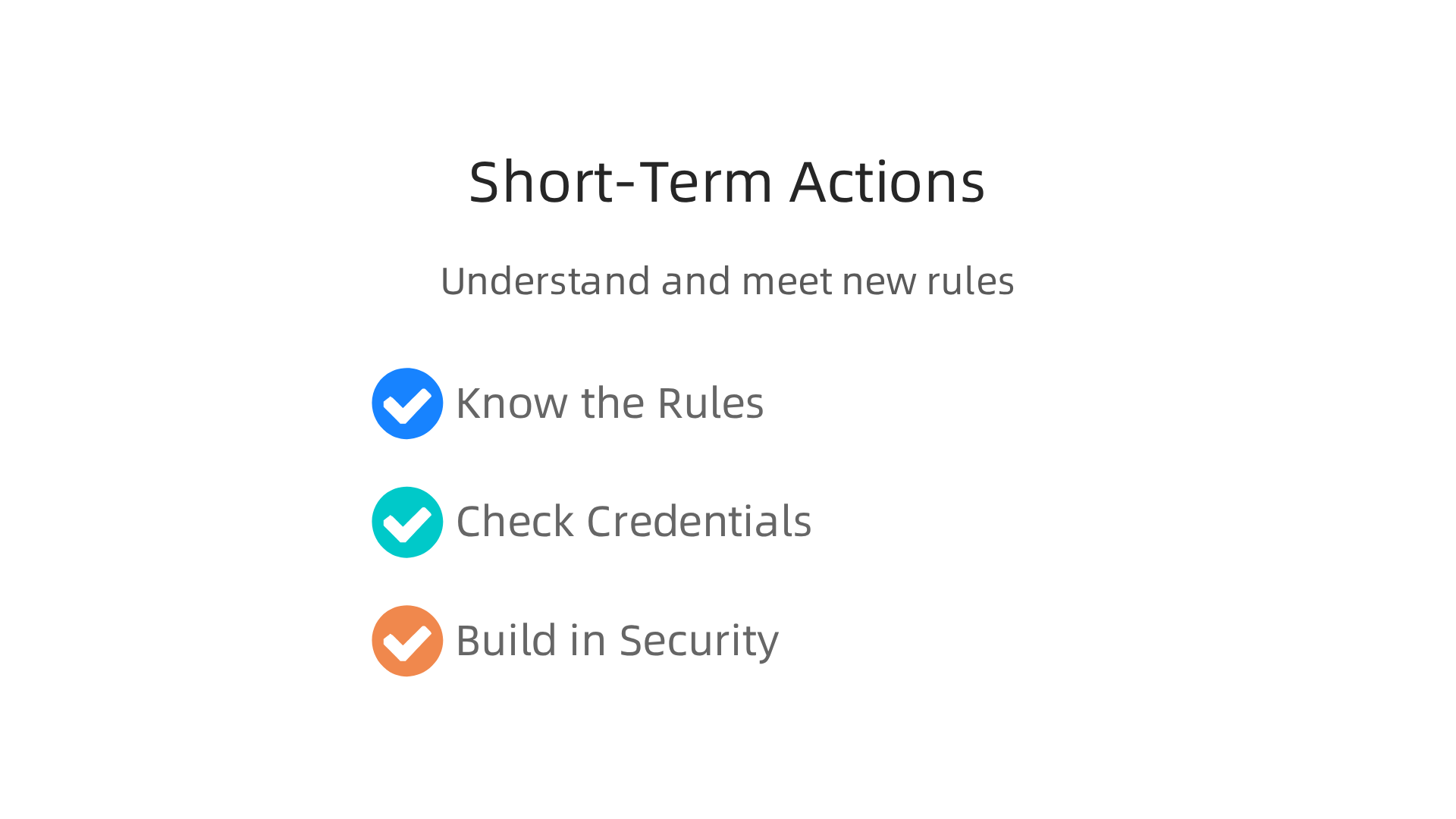 An infographic detailing immediate strategic actions tech leaders should take for ethical AI development.